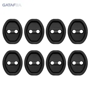 8 Counts Car Door Latch Lock Cover | Anti-Rattle Anti-Rust Shock Absorbent Decorative Lock Protector | Easy Install Auto Interior Accessories for Cars Trucks SUVs | Car Mods Must Haves