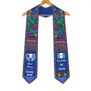 [HOT] Personalized Guatemalan Graduation Sash 2026, Custom Graduation American Flag Stole, Guatemalan Graduation 2026