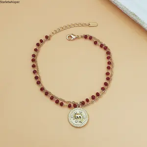 Handmade Beaded Multi Layer Bracelet for Women Whale & Round Disc Pendant Boho Trendy Jewelry Minimalist Luxury Stackable Accessory Elegant for Daily Wear Parties & Gifts