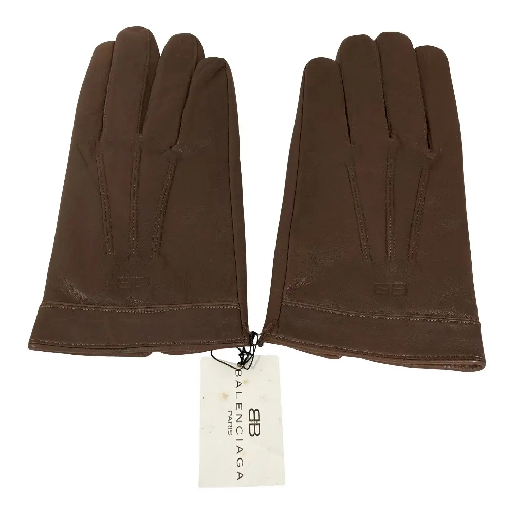 Pre-owned Balenciaga Lambskin Small Leather Goods Gloves