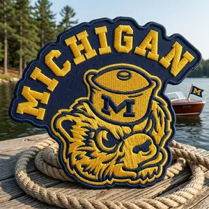 University of Michigan Team Patch – Iron-On or Sew-On College Apparel