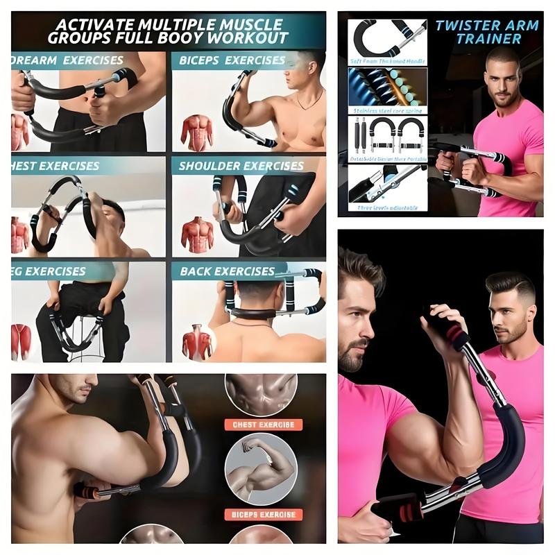 Upgraded Arm Strengthener 3-Level Adjustment Multi-Spring Resistance Torque 30-130 lbs for Beginners Advanced Users Unisex Ideal for Muscle Training Rehabilitation Fitness Sets Strength Recovery Portable Design for Home Travel Use