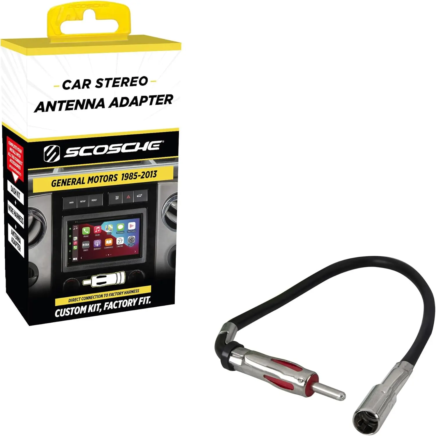 MDA1B Micro/Delco Antenna Adapter for Aftermarket Car Stereo Compatible with Select 1985-2013 GM and Import Vehicles - Car Radio Antenna Adapter - Car Audio Adapter - See Fit Guide for Vehicle