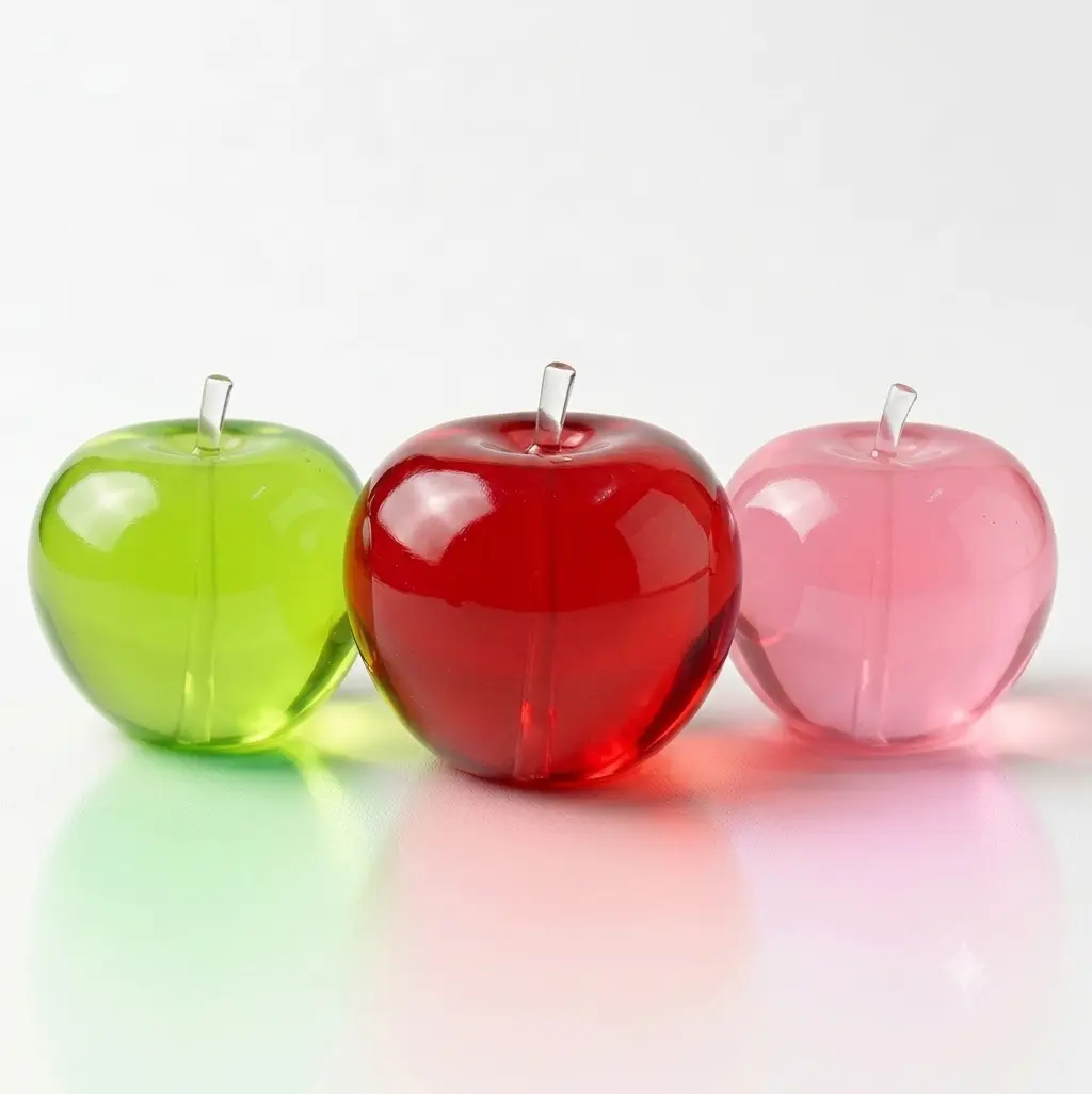 Transparent Crystal Apple Squishy Toy Giant Jelly Ball Soft Squeeze Anti Stress Fidget Toys Satisfying ASMR Office Desk Toy Gift for Kids Adults
