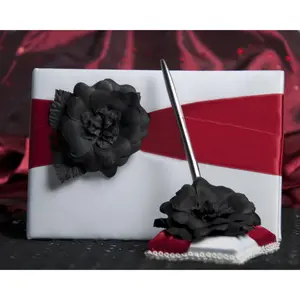 Gothic Romance Wedding Guestbook and Pen Set