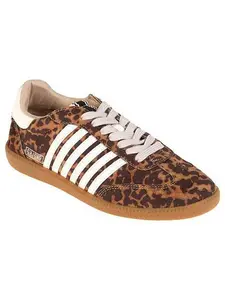 SHUSHOP Steffie Striped Lace-Up Fashion Sneaker