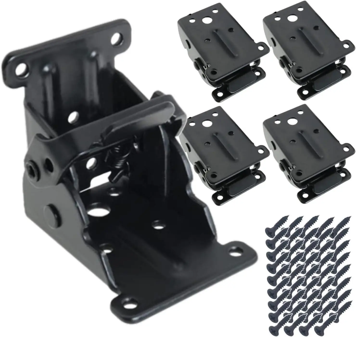 4 Pack Folding Table Legs, Folding Brackets, Folding Leg Fittings, Self-Locking Hinge with Screws for Table Chair Seat Desk Repair DIY