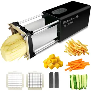 Electric  Fry , Commercial Automatic  Fry , Stainless Steel   with 1/2-Inch & 3/8-Inch , Electric  Cut Machine for Restaurants &  Kitchen