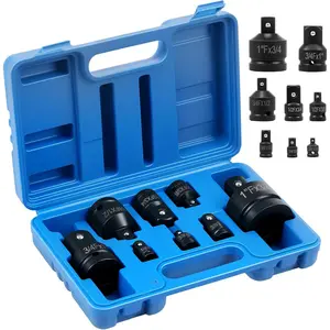8PCS Impact Socket Adapter and Reducer Set, 1/4" 3/8" 1/2" 3/4" Drive Socket Adapter Set, Impact Driver & Wrench Conversion Kit, Reducer Converter Adapter Set for Impact Driver Conversions