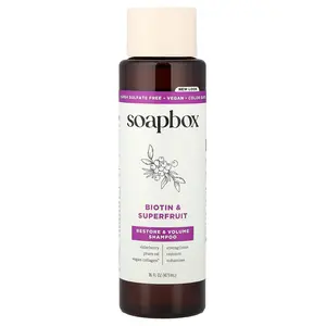 Soapbox Restore & Volume Biotin-Superfruit Shampoo, 16 fl oz (473 ml)