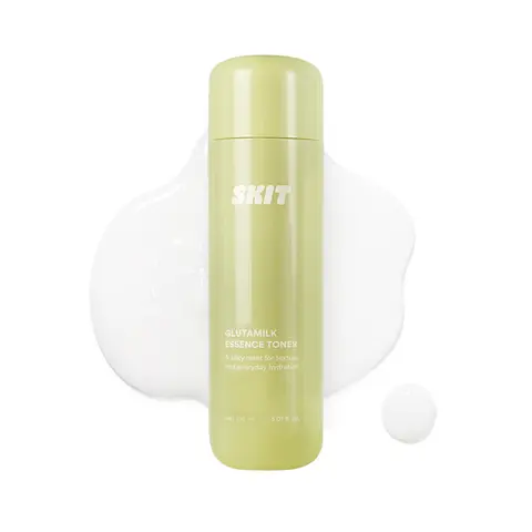 [skit official] GLUTAMILK Essence Toner - Glutathione + PDRN Weightless Liquid Toner - Korean Skincare Brand, Hydrating for All Skin Types - Antioxidants, Fast Absorbing, Dewy Radiant Repair - AM & PM Routines Face & Neck Use