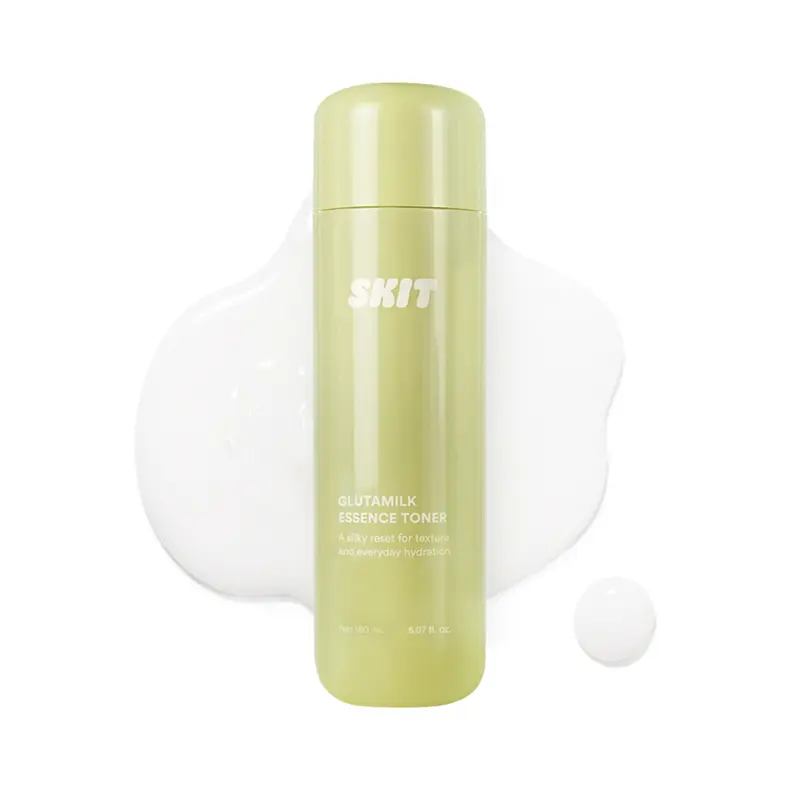 [skit official] GLUTAMILK Essence Toner - Glutathione + PDRN Weightless Liquid Toner - Korean Skincare Brand, Hydrating for All Skin Types - Antioxidants, Fast Absorbing, Dewy Radiant Repair - AM & PM Routines Face & Neck Use