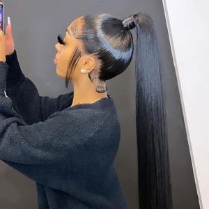 Bling Hair 360 Lace Front Wigs Pre Plucked 180% Density Transparent Straight 13x4 13x6 Lace Frontal Wigs Human Hair Brazilian Remy Wigs For Women