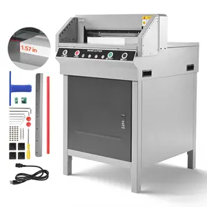 fathersdaygift VEVOR Electric Paper Cutter, Heavy Duty Metal Paper Cutter Machine, 17.72 inch Cutting Width, 1.57 inch Cutting Thickness, Electric Guillotine Trimmer with Infrared Function and Spare Blade