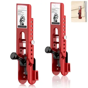 Siding Installation Tools, Mounting Kit Compatible With 5/16-Inch Fiber Cement, Lap Gauge/Clamps With Adjustable Reveals (Red)