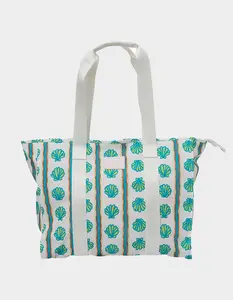 BILLABONG  Womens Keenie Beach Tote Bag, White Combo