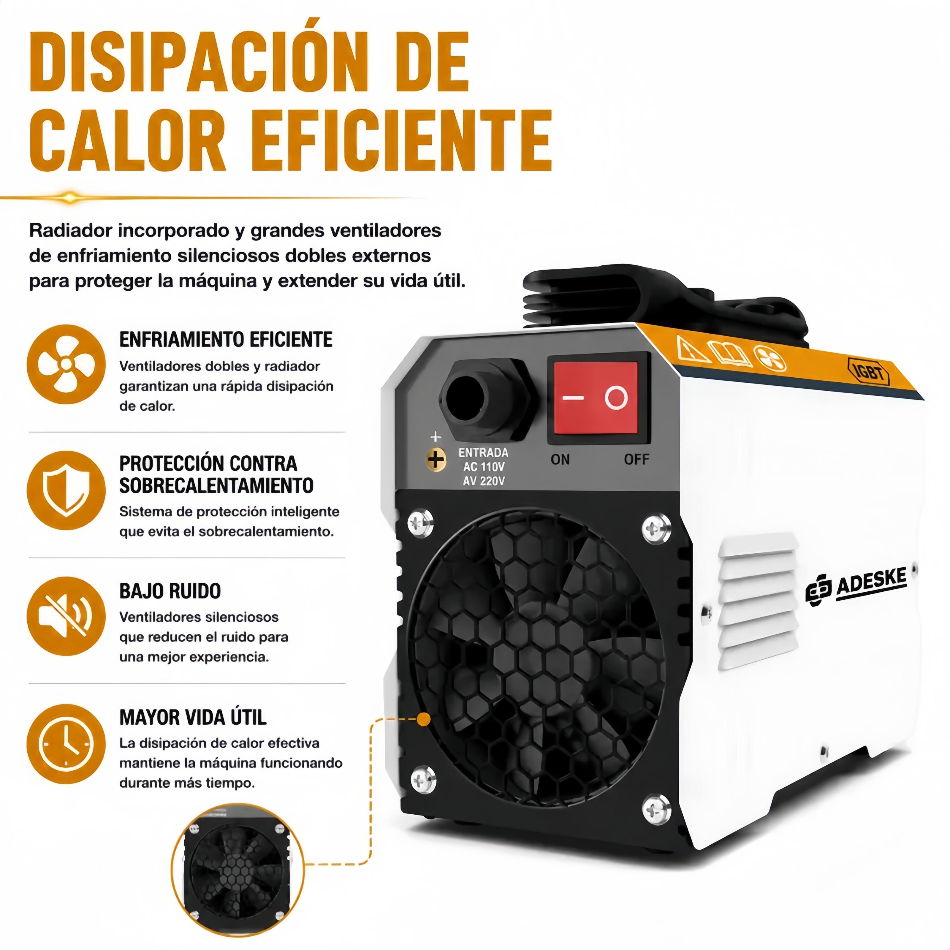 ADESKE MMA-155 Portable Welding Machine – Dual Voltage 110V/220V, 120A Output, Digital Display, Overload Protection, Complete Welding Kit for Home, Auto Repair & Construction