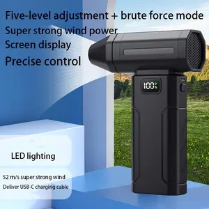 Cordless Electric Air Duster, 108,000RPM Ultra-Powerful with Brushless Motor, 6 Speed Adjustable & 3000mAh Battery for Personal Cooling, Rechargeable for Keyboard, PC, Car, Home, Outdoor, Snow Removal