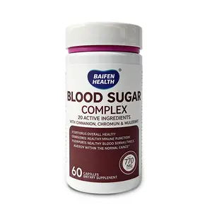 BAIFEN Energy & Blood Sugar Complex Supplement - Supports Healthy Blood Sugar Levels Already Within Normal Range All Natural with Cinnamon, Bitter Melon, Chromium, Alpha Lipoic Acid, Non-GMO