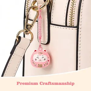 8 Color Options, Fashion Solid Handmade Braided Rope, Backpack Bell Decoration, Lucky Cat Waterphone Bell, Bag Pendant, Mobile Phone Charm