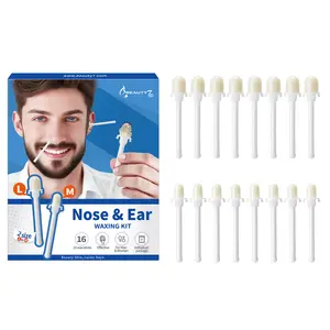 Beauty7 Nose & Ear Waxing Kit - 16 Ready-to-Use Wax Sticks for Easy Hair Removal - Safe Hygienic Travel-Friendly Food-Grade Plastic Effective Comfortable