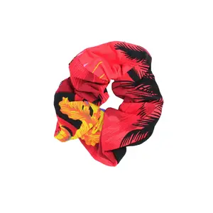 Hair Scrunchies in Sunset Red