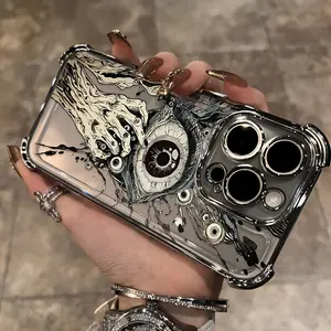 Hot Sale Evil Eye Phone Case for iPhone 17 17Air 17Promax 16 16Pro 15 15Pro 14 14Plus 13 13ProMax 12 11 PRO MAX PLUS,AIR and X XS MAX, Shockproof Transparent Soft Back Cover, Personalized Pattern Design, Ideal Gift for Friends