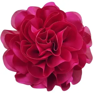 Dainty Satin Fabric Rose Flower Large Brooch Pin Handmade Big Camellia Brooch Lapel Pins Wedding Dance Banquet Dress Suit Ceremony Clothes Accessories Jewelry Gifts for Women