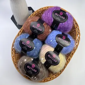 6 Bundles/300g Dyeing Snowflake Points Cashmere Soft and Comfortable Hand-knitted Yarn DIY Crochet Scarf Shawl Sweater Colorful Rainbow Color
