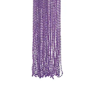 30" Bulk 48 Pc. Metallic Purple Plastic Bead Breakaway Necklaces