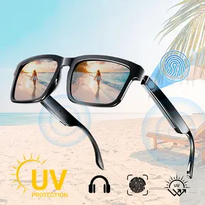 Smart Sunglasses Wireless Bluetooth Glasses Siri Assistant, Polarized Lens, Ergonomic Touch Frame, Bluetooth Glasses Anti Blue Light Glasses for Women Men Open Ear Sound Wearable Smart Glasses