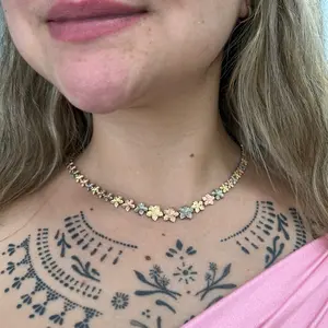 Hawaiian Flower Chain Necklace - Boho Style, 100% Natural Materials, Lightweight & Comfortable