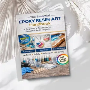 Epox Resin Art Starter Manual, Art Practice Booklet, Includes 30 Beginner Projects, From Zero to Expert Tutorial, Mixing & Curing Techniques, Molding & Demolding