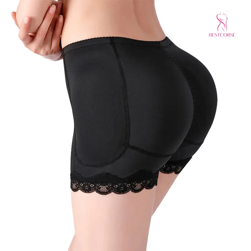 4 Pads Breathable Seamless Hips Padding Hip And Butt For Women Padded Panty Shorts With Foam Buttocks Hips And Butt Padding Butt Enhancer Fake Ass Underwear Plus Size
