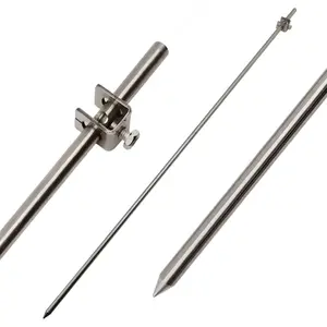 Portable Ground Rod - 304 Stainless Steel Grounding Bar with Ground Wire Clamps Great for Electric Fences,Antennas,Satellite Dishes and Other Grounding Needs 1 Pack