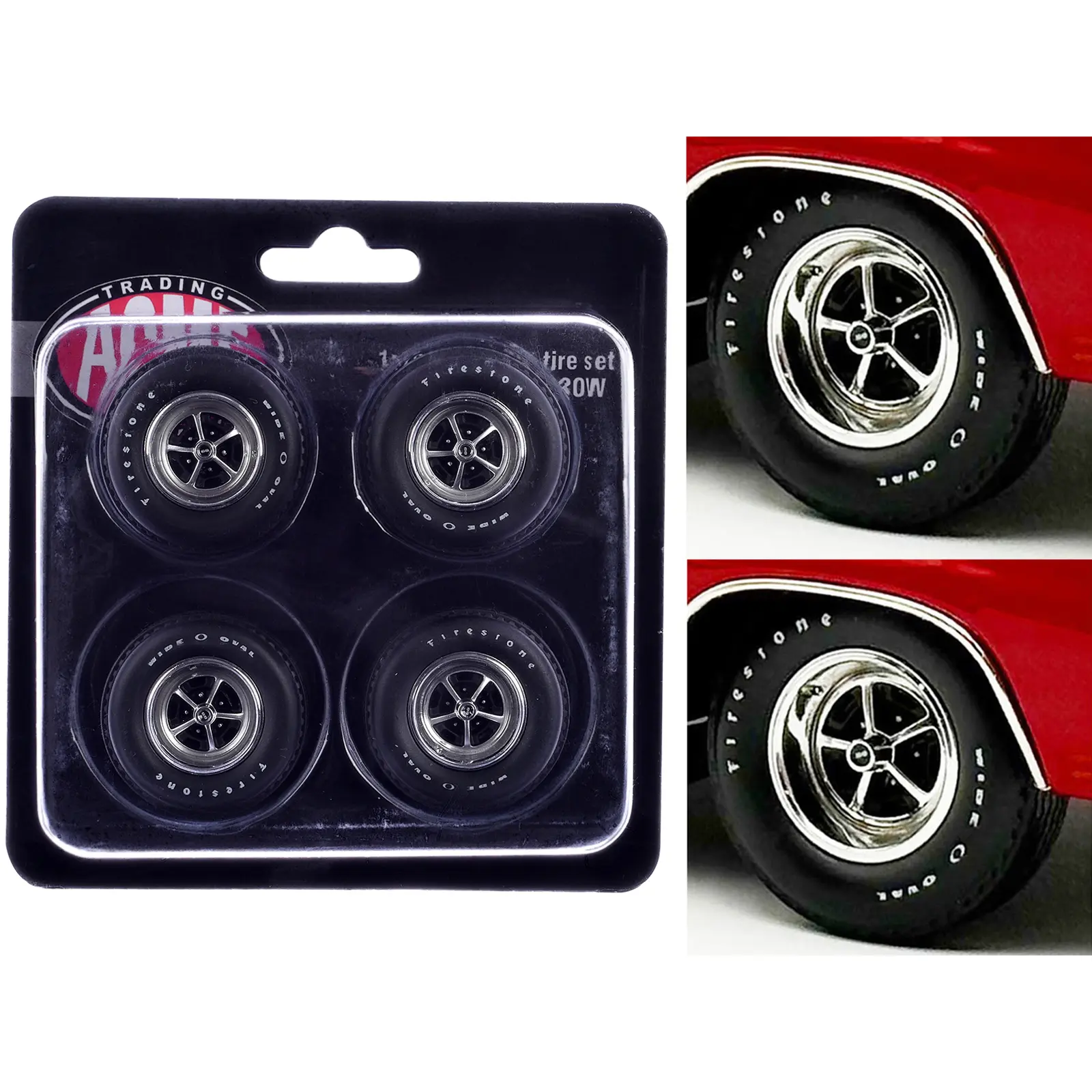 "Super Sport" Wheel and Tire Set of 4 pieces from "1970 Chevrolet Chevelle SS" for 1/18 Scale Models by ACME