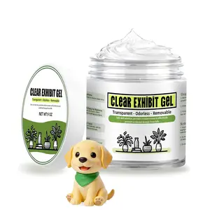 9 oz Clear Exhibit Gel for Museum - Removable Clear Putty Wax, Reusable No Residue, Prevents Collectibles & Decor from Accidental Falling or Cat Touching, Provides Invisible Protection