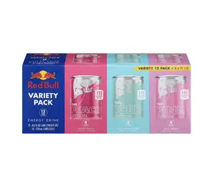 Red Bull Energy Drink Variety pack, Peach, Iced Vanilla Berry, Pink Sports Beverage