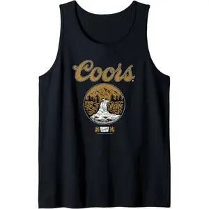 Vintage Beer Graphic Tank Top for Men and Women, Classic Waterfall Circle Design Tank Top, Retro Style Sleeveless Tank Top, Unisex Casual Summer Beer Lover Shirt