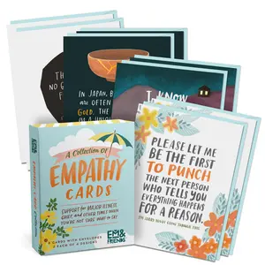 Empathy Cards, Box of 8 Assorted Sympathy Cards, Loss & Thinking of You Cards & Get Well Soon Gifts for Women (8 Blank Note Cards & Envelopes, 4 Different Inspirational Messages), Emily McDowell