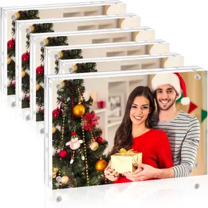 Transparent Acrylic Magnetic Frame, Capture Christmas Night's Sparkling Warm Memories, Perfect for Holiday Photos, Home Decor