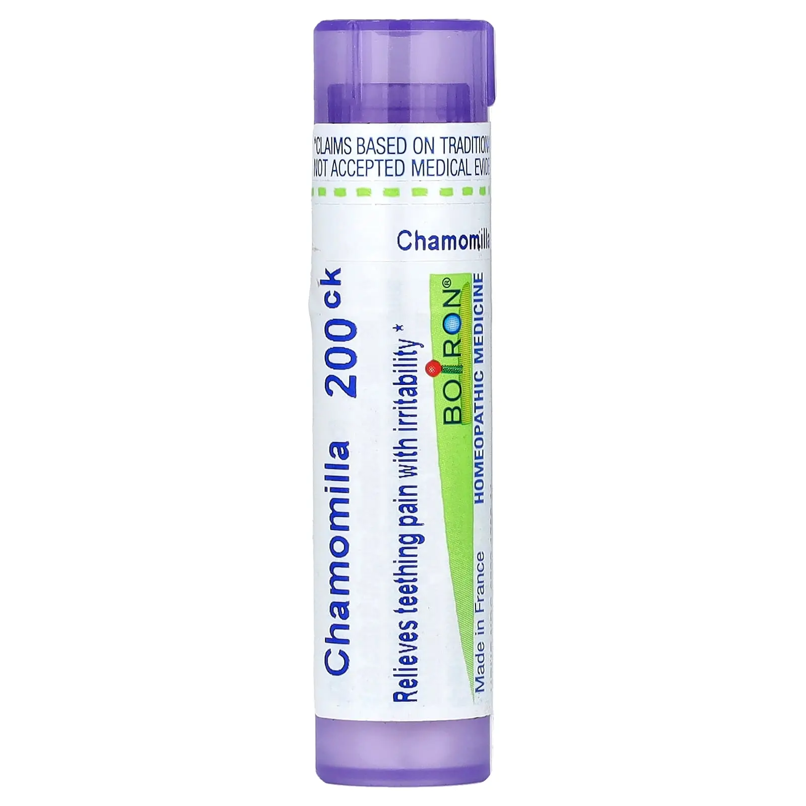 Boiron Chamomilla, 200CK, Teething  & Irritability, Approx 80 Pellets | HSA/FSA Eligible