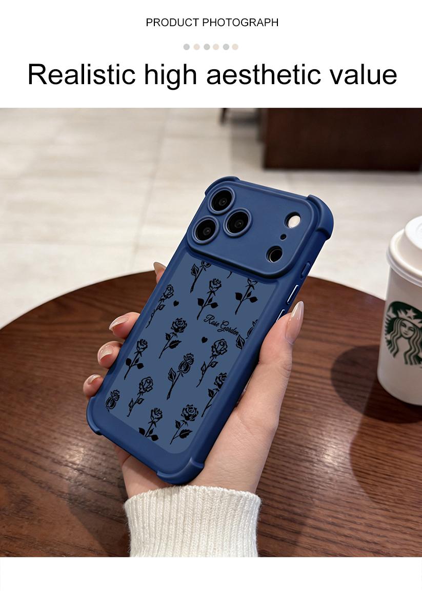 Rose Garden Phone Case Elegant Floral Print Design Compatible with iPhone 17 Pro Max 16 Pro Max 15 Pro 14 13 12 11 Series Simple Color Matching Rose Garden Phone Case Elegant Floral Print Design Compatible with iPhone 17 Pro Max 16 Pro Max 15 Pro 14 13 12 11 Series Simple Color Matching