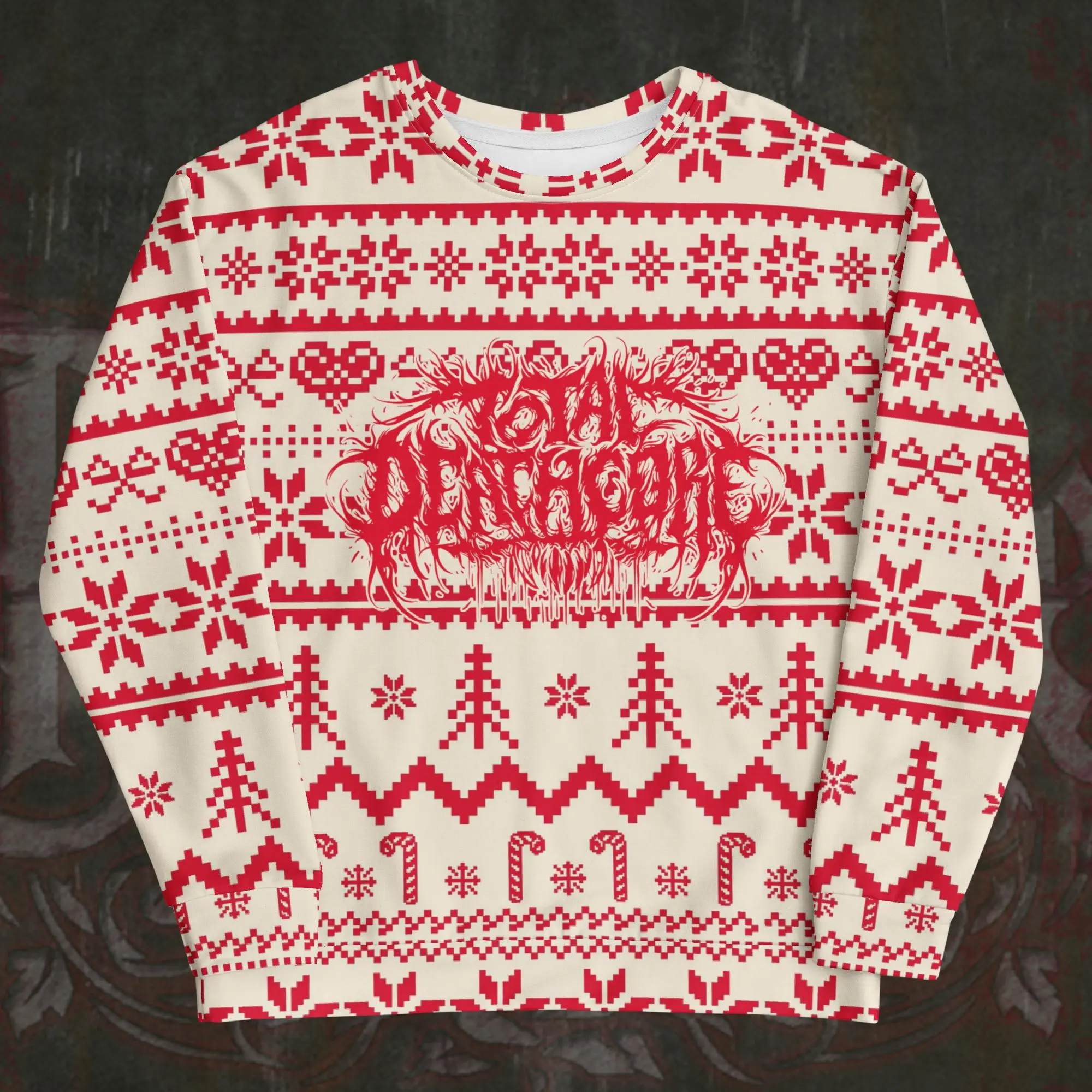 “TOTAL DEATHCORE UGLY CHRISTMAS SWEATER” – Red Edition