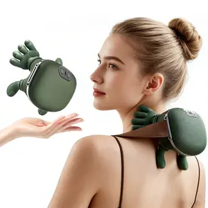 Portable electric massager, neck massager, acupoint pressing and kneading device with massage nodules, suitable for neck, back and shoulder massagers, bionic finger head, neck and shoulder massagers, suitable for home/office.