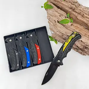 Lightweight Mini Folding Knife Set, 4 Pieces Portable Outdoor Tools for Everyday Carry