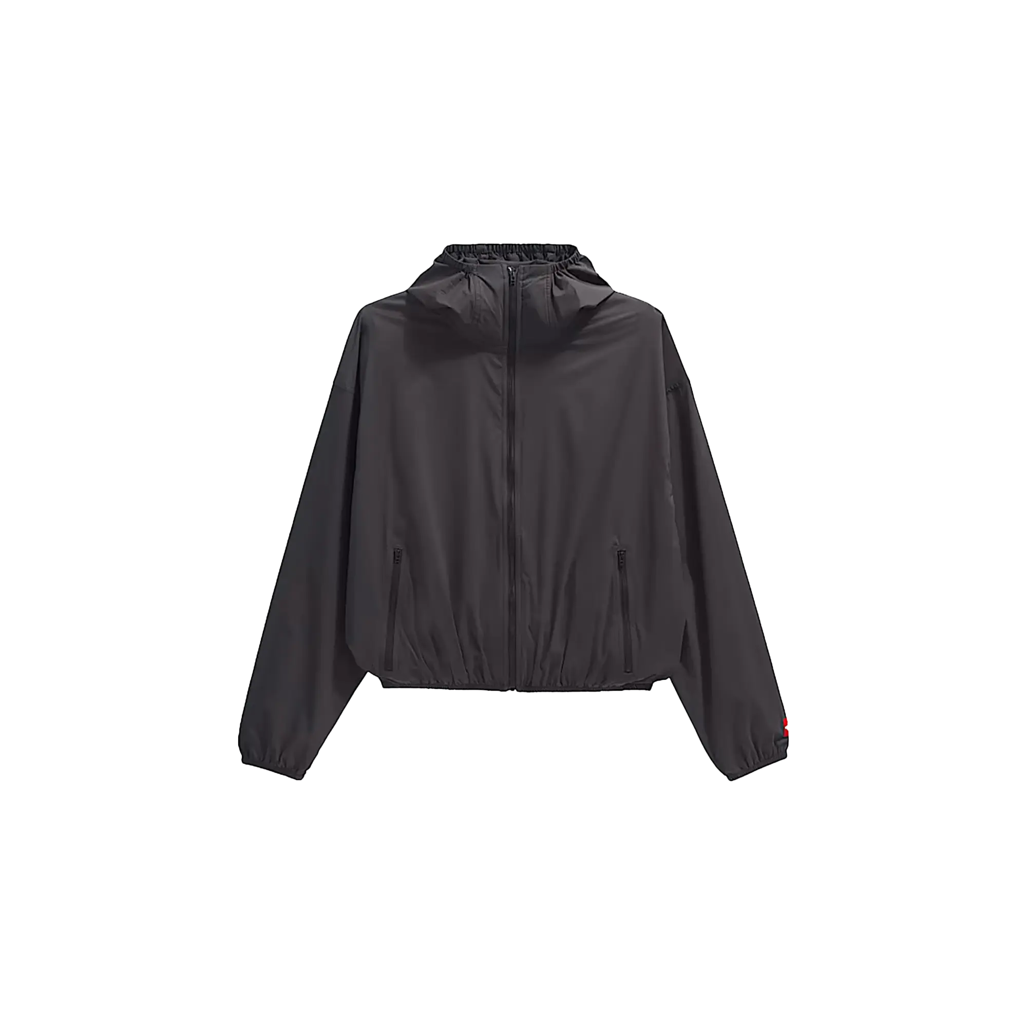 TNF Red Box Packable Hooded Wind Jacket "Obsidian" NF0A8EFW0SA