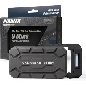 Pioneer   Cordless  Safe Dehumidifier -  Mini er for up to 20L - 9 Min  Rechargeable &  Removal for , Safes, Cabinets, Cameras - Swat Black (1 Pack)