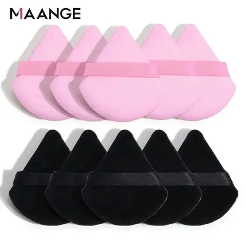 10-Pack Triangle Makeup Sponge, Soft Reusable Foundation Powder Brush, Dual-Use Wet & Dry Beauty Tool, Cosmetic Applicator, Triangle Powder Puff