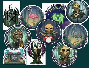 Sleep Token Original Design Stickers Waterproof vinyl 2 Inch Circumference Pack of 8-9 Easy Application